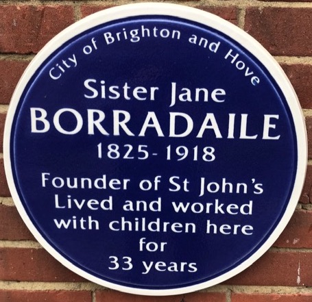 Blue plaque for Sister Jane Borradaile